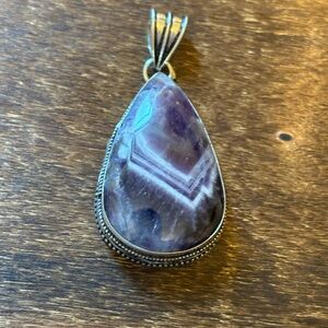 Chevron Amethyst Pendant